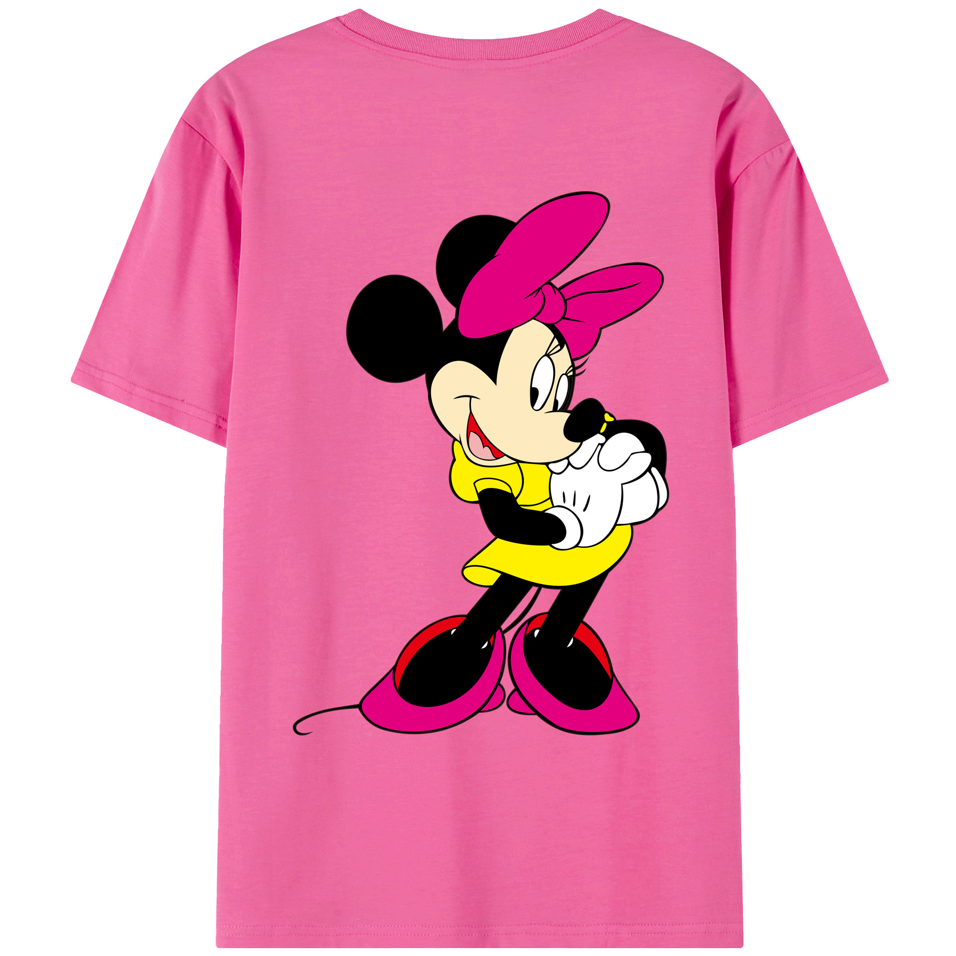 （画像用） ミッキーマウス Mickey Mouse レディース半袖Tシャツ(バックプリント)